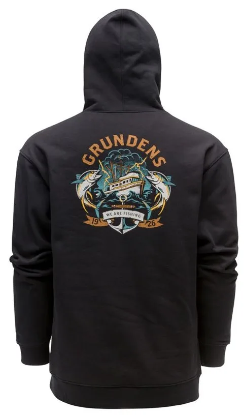 Grundéns mikina displacement dwr hoodie tuna tattoo black - xxl