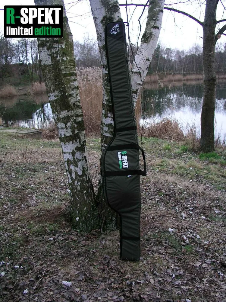 R-Spekt Double 9´ polstrované khaki pouzdro na 2 pruty - Double LUX s kapsou na podběrák