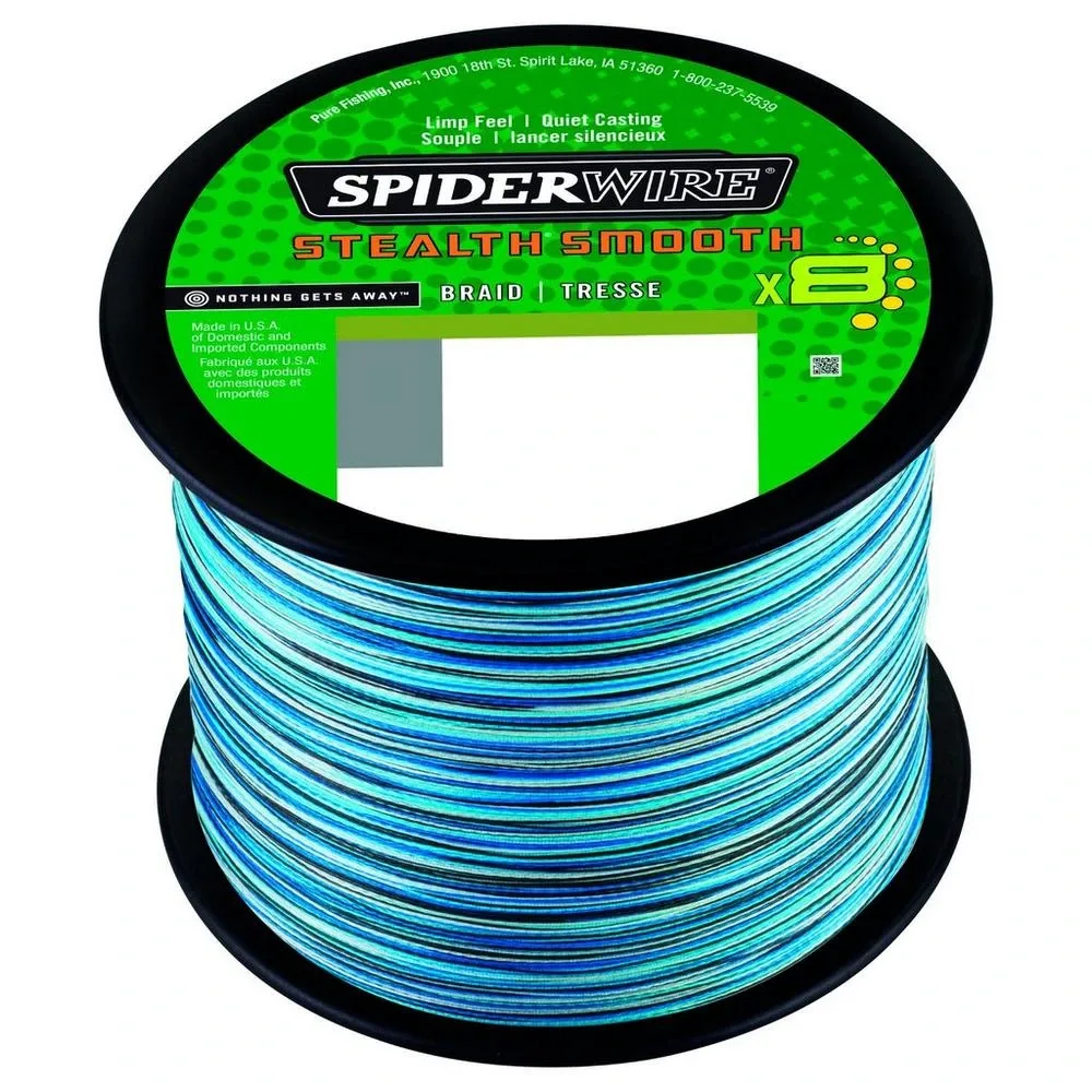 SpiderWire Pletená Šňůra Stealth Smooth 8 x8 PE Braid Blue Camo 1m Nosnost: 12,7kg, Průměr: 0,13mm