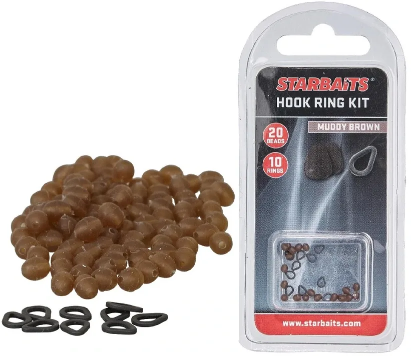 Starbaits Kroužky + Zarážky Hook Ring Kit Barva: Hnědá