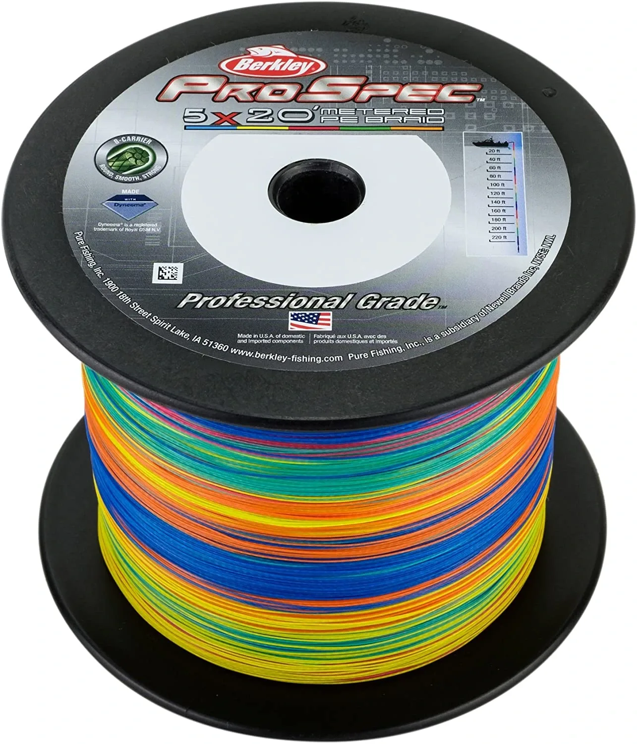 Berkley Mono Šňůra Pro Spec Multicolor 1m Nosnost: 31,2kg, Průměr: 0,30mm