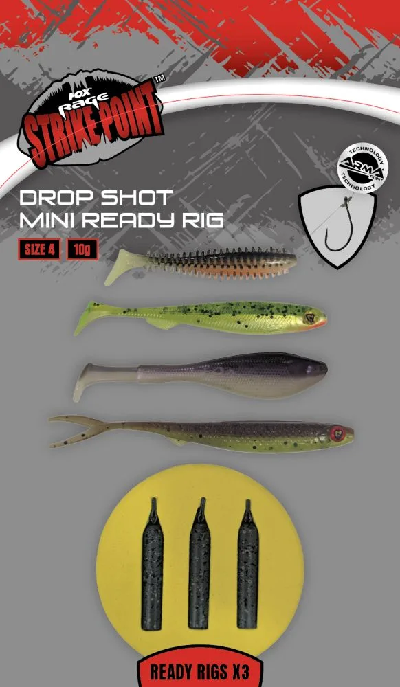 Fox rage montáž drop shot micro ready rig 3 ks - velikost 4