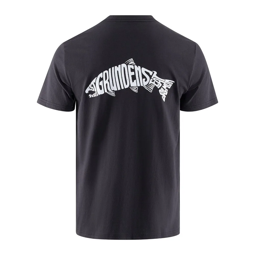 Grundéns Triko Eat Your Words HD Pocket Tee Black Salmon Graphic - XXXL