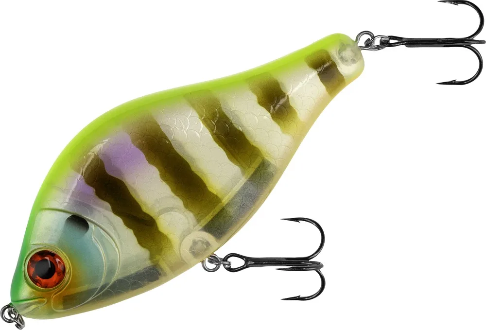 Mikado wobler mft jerk suspending chartreuse bluegill - 10 cm 42 g