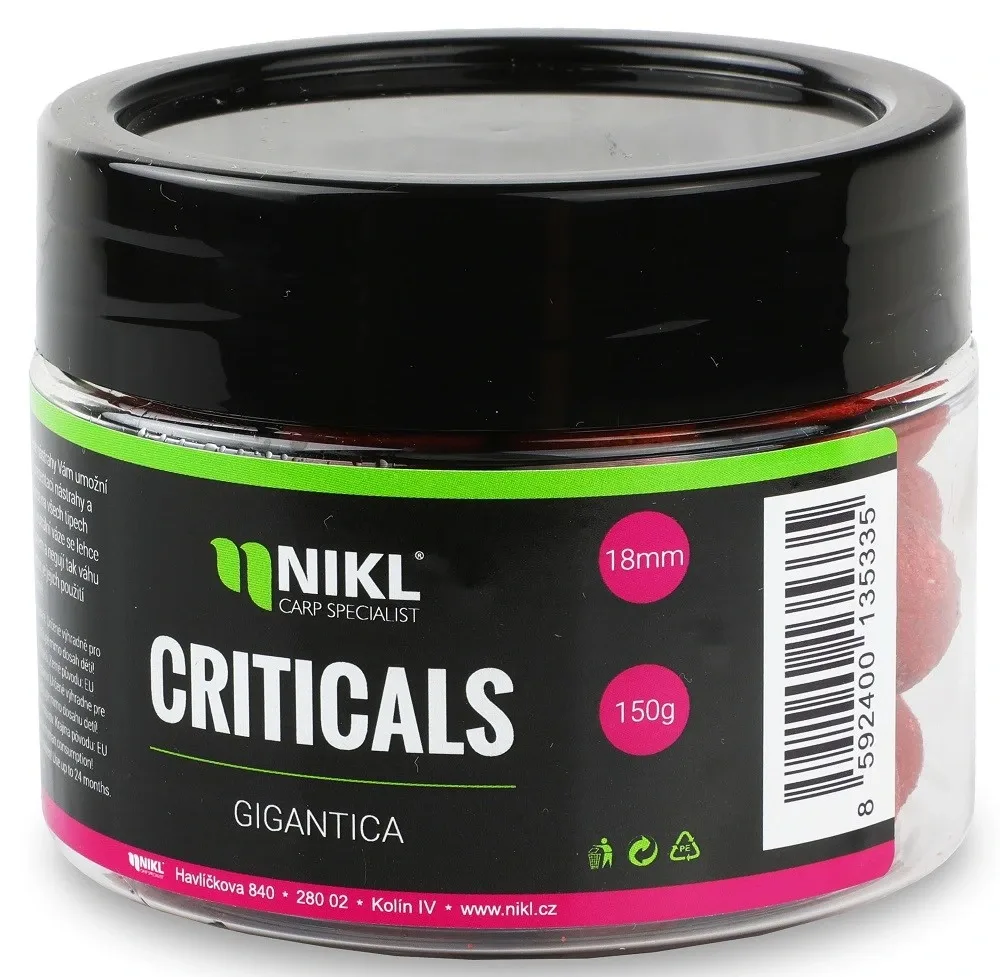 Nikl Boilie Criticals Gigantica 150g Hmotnost: 150g, Průměr: 20mm