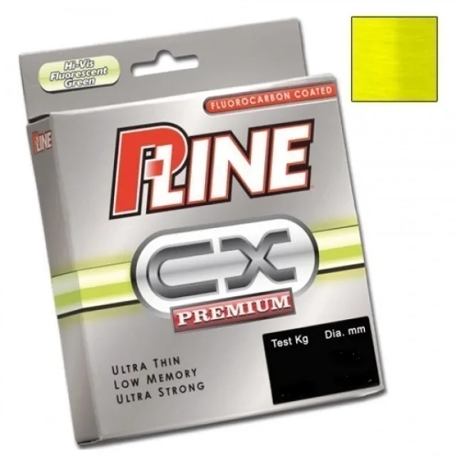 P-Line Vlasec CX Premium Hi-Vis Fluoro Green 270m Nosnost: 5,075kg, Průměr: 0,20mm