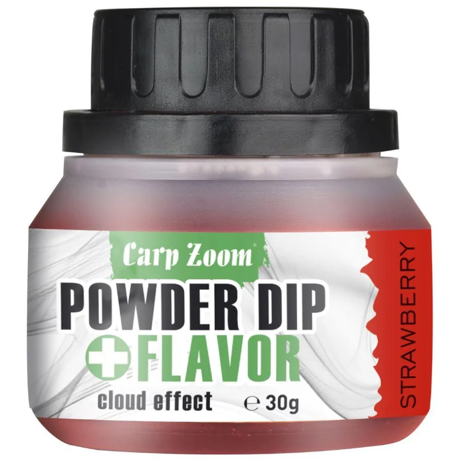 Carp zoom práškový dip + aroma 30 g - jahoda – CARPZOOM