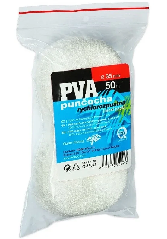 Giants Fishing PVA Náhradní Punčocha Mesh Fast Melt Refill Maxi Pack 50 m Průměr: 35mm