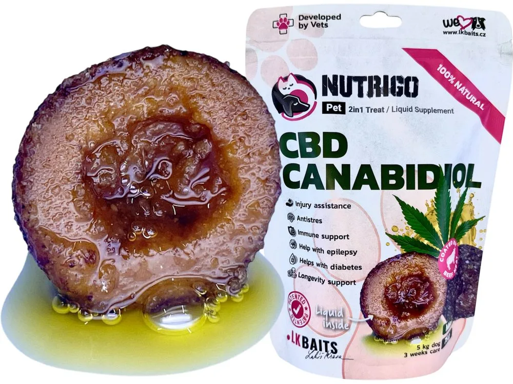LK Baits Pet Doplněk stravy Nutrigo Dog Supplement CBD Canabidiol - Mini 75g – LK Baits PETs