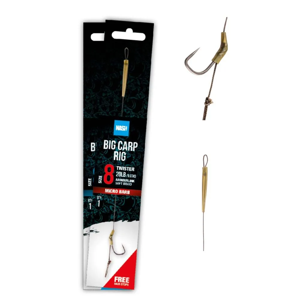 Nash Návazec Big Carp Rig - vel.8 Bez protihrotu