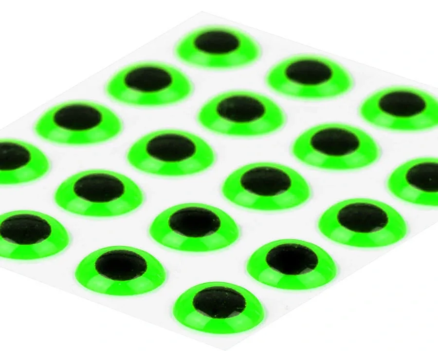 Sybai Epoxidové Oči 3D Epoxy Eyes Fluo Green Průměr: 5mm