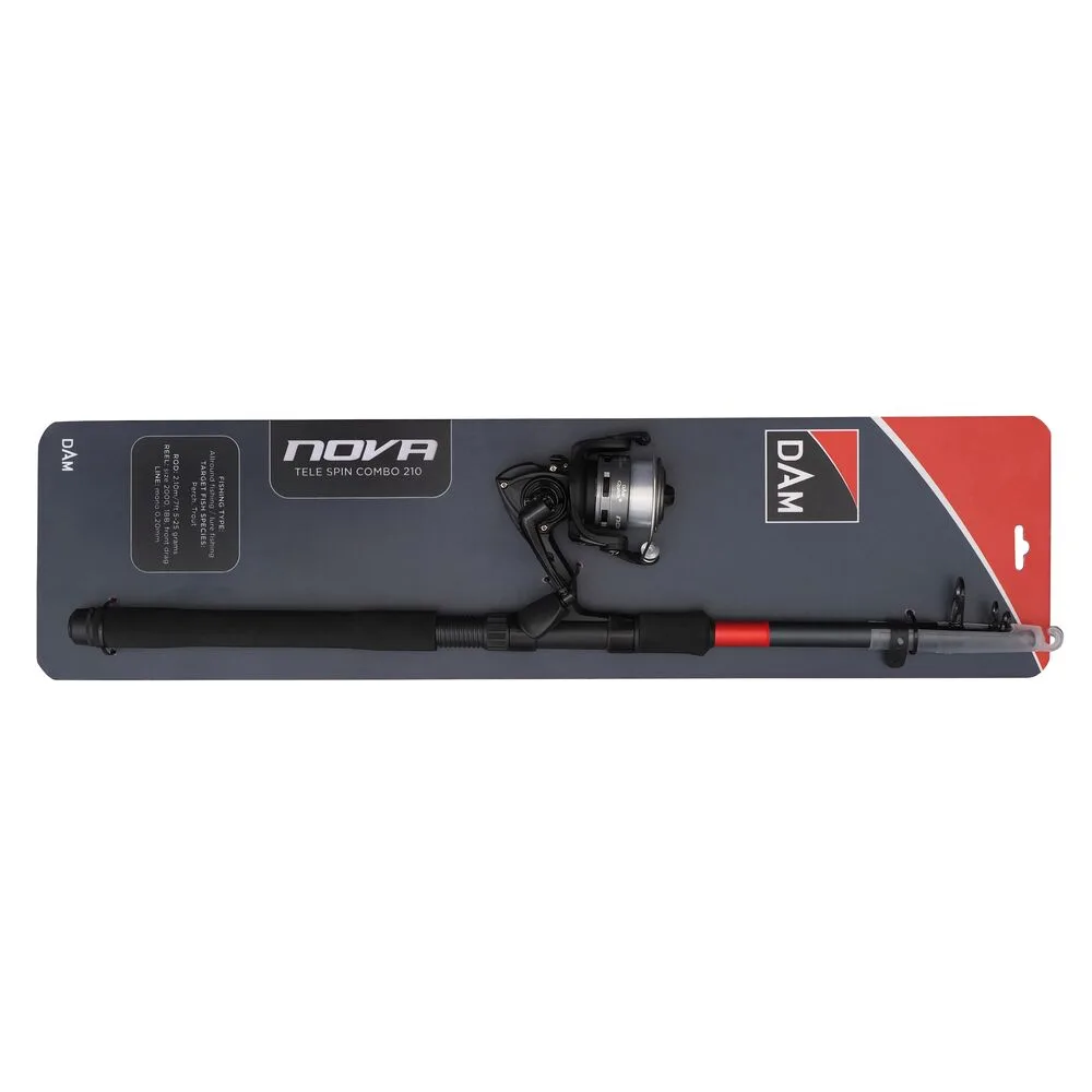 Dam prut nova tele spin combo 2,1 m 5-25 g + naviják 2000 fd