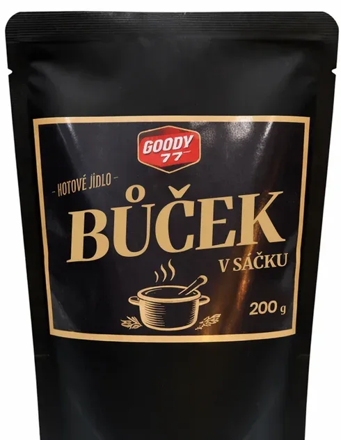 Goody 77 bůček vepřové maso ve vlastní šťávě v sáčku 200 g