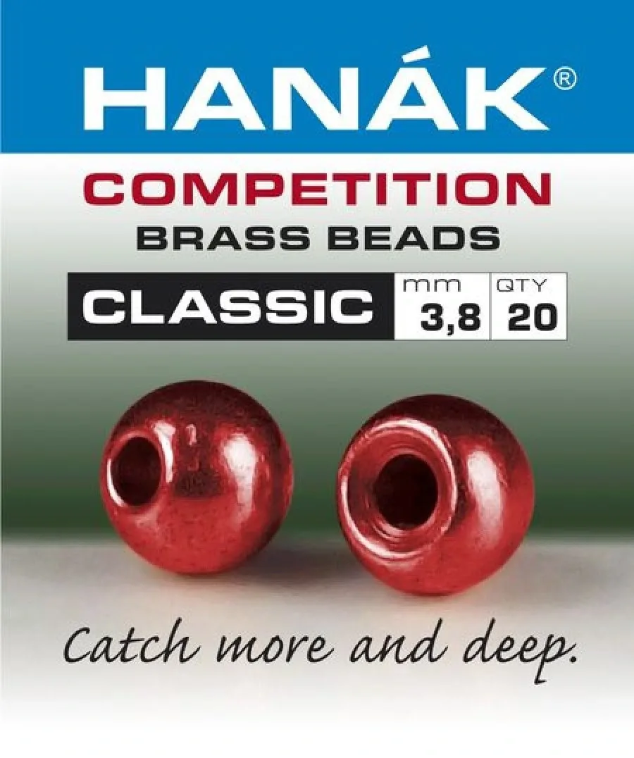 Hanák Competition Hanák Klasické Mosazné Hlavičky Metallic Červené Průměr: 3,2mm