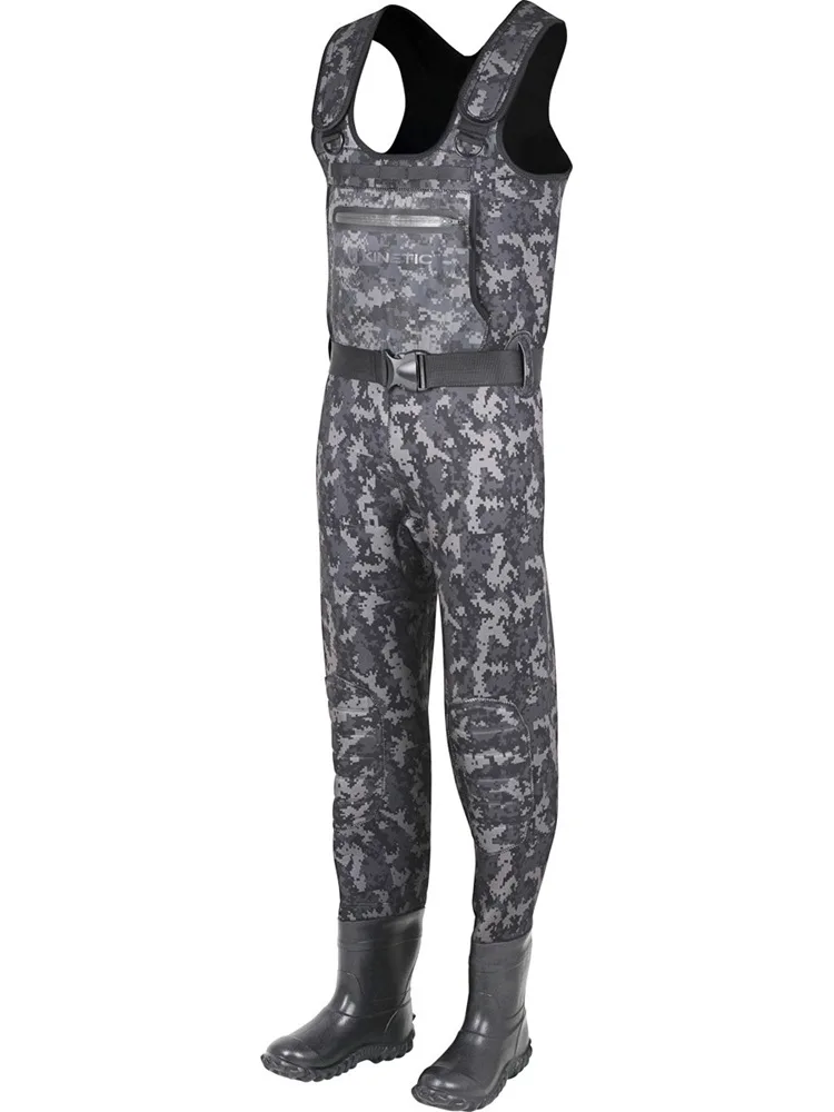 Kinetic neoprenové prsačky neorush bootfoot cleated grey camo - eu 40-41 (uk 6,5-7)