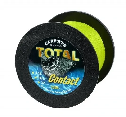 Carp ´R´ Us Carp´R ´Us Pletená ŠňůraTotal Contact Žlutá Délka: 300m, Nosnost: 14,5kg, Průměr: 0,18mm