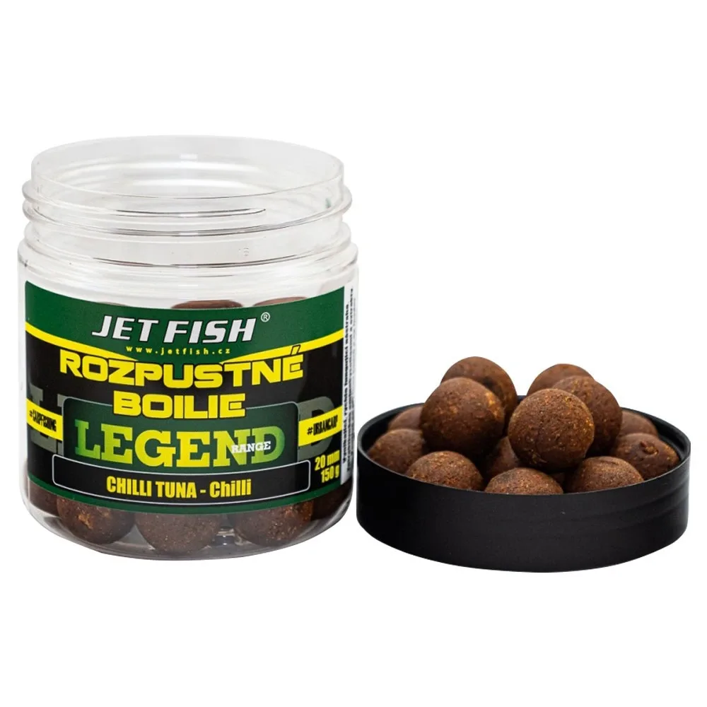 Jet Fish Rozpustné Boilie Legend Range Chilli Tuna - Chilli 250ml Průměr: 20mm