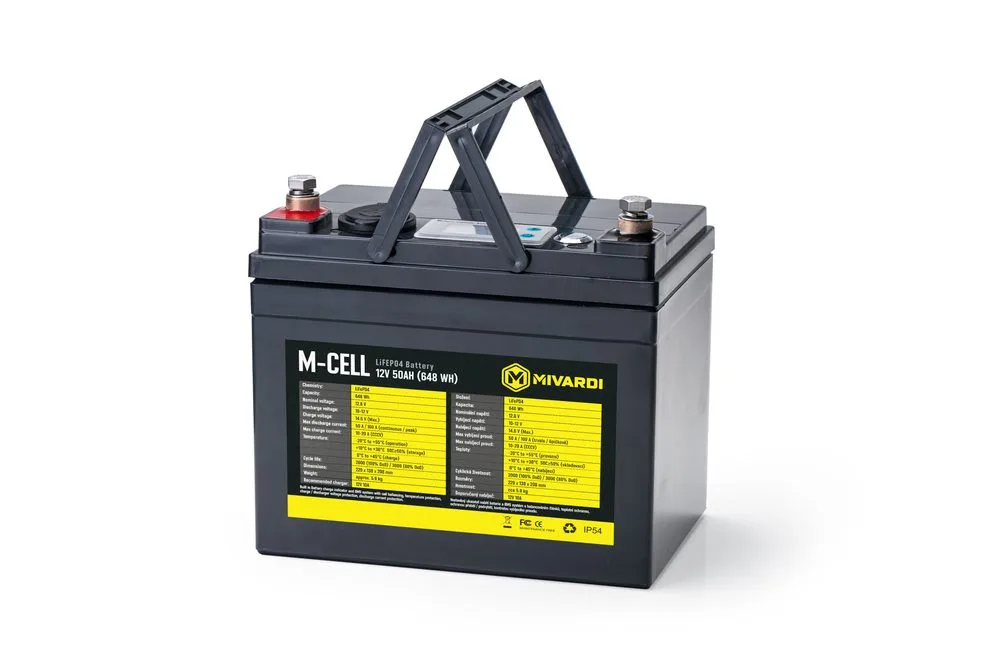 Mivardi Baterie M-CELL LiFePO4 12V 50Ah + 10A nabíječka