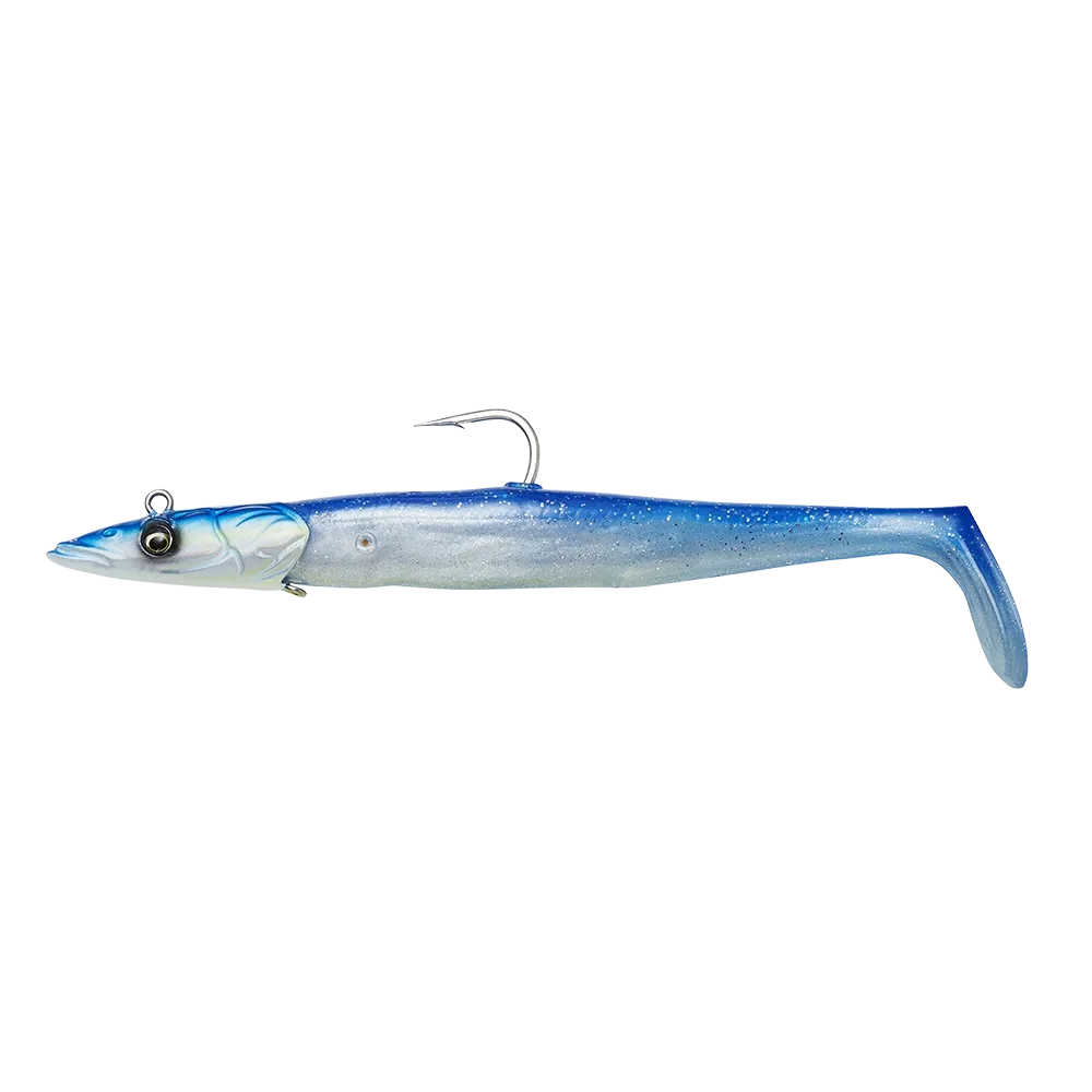 Savage Gear Gumová Nástraha Sandeel V2 Blue Pearl Silver Délka: 18cm, Hmotnost: 86g