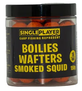 Singleplayer vyvážené boilies wafters smoked squid 150 g 16 mm