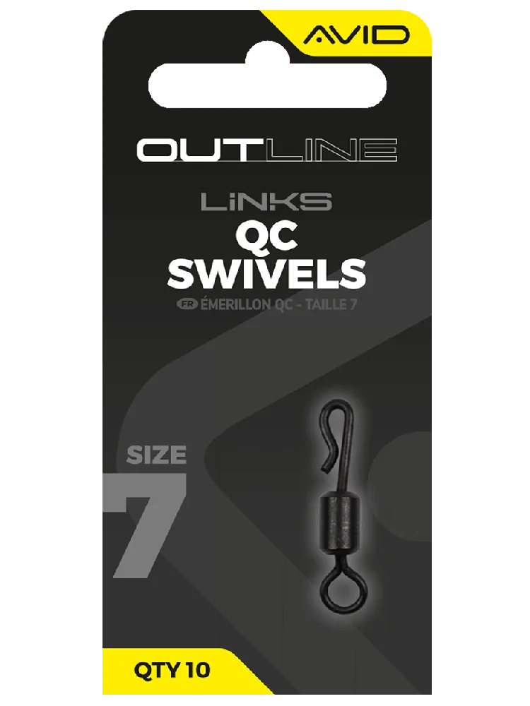Avid carp obratlík outline qc swivel velikosti 7