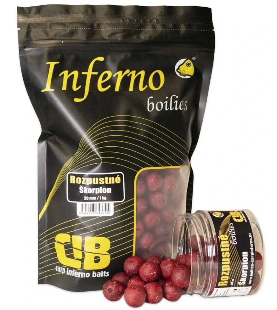 Carp Inferno Rozpustné Boilies Hot Line Škorpion Hmotnost: 1kg, Průměr: 20mm