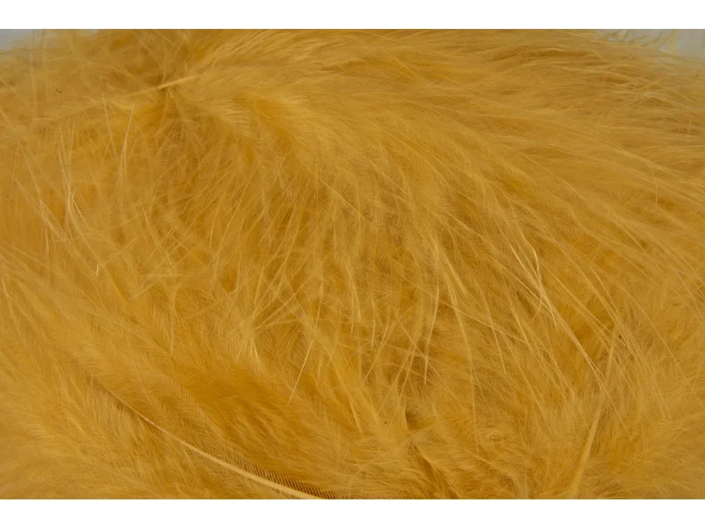 Hends Peří Marabou Straw Yellow