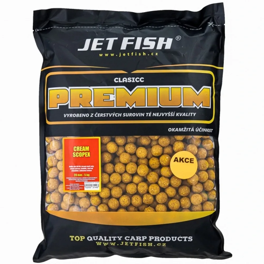 Jet Fish Boilie Premium Classic Cream / Scopex Hmotnost: 5kg, Průměr: 20mm