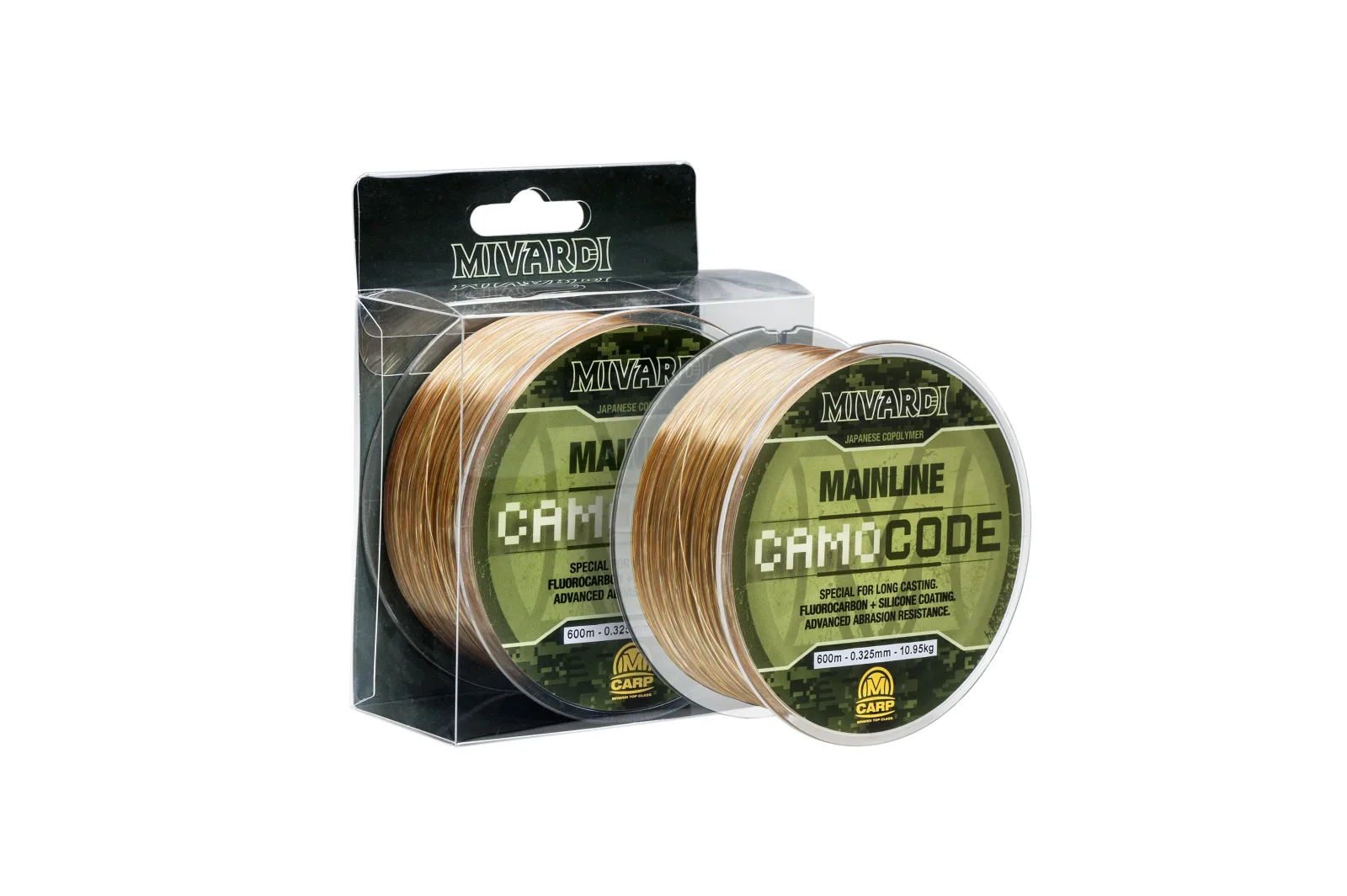 Mivardi Vlasec Monofilní CamoCODE Mainline 600 m Nosnost: 14,5kg, Průměr: 0,385mm