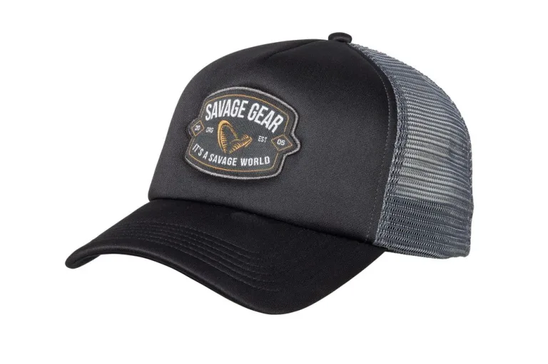 Savage Gear Kšiltovka Badge Trucker Cap Black