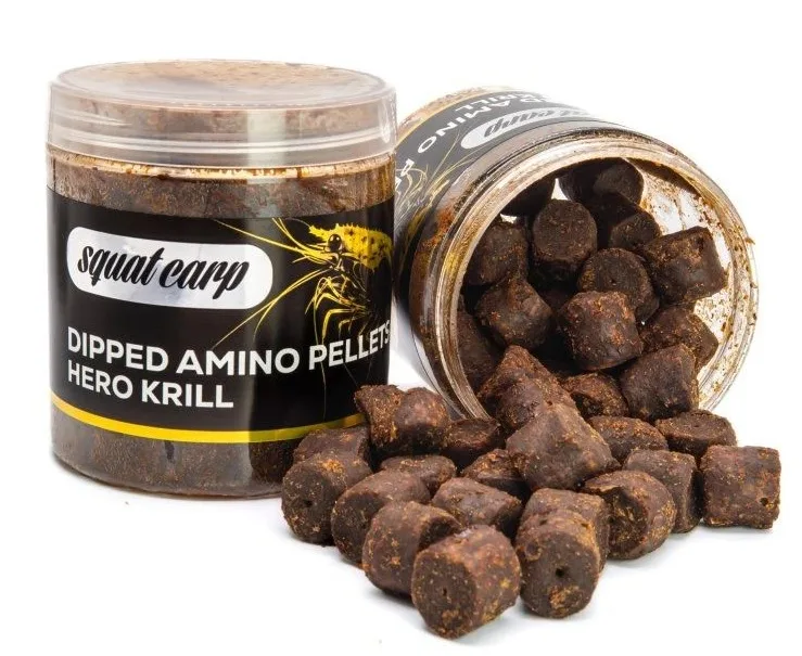 Squat carp amino pelety v dipu hero krill 180 g 15 mm