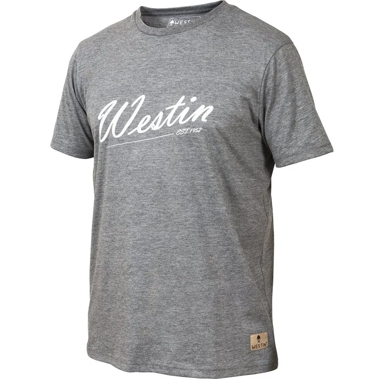 Westin tričko old school t-shirt grey melange - xl