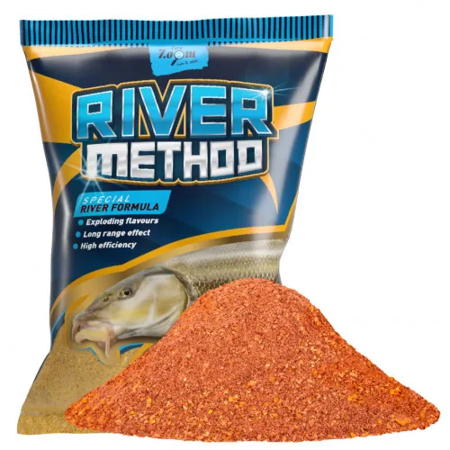 Carp zoom krmítková směs river method 2 kg - jahoda ryba – CARPZOOM