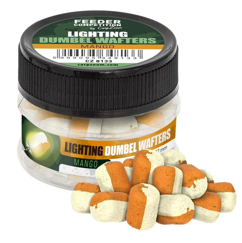 Carp zoom svítící wafters fc lighting dumbel wafters 15 g 8x12 mm - mango – CARPZOOM