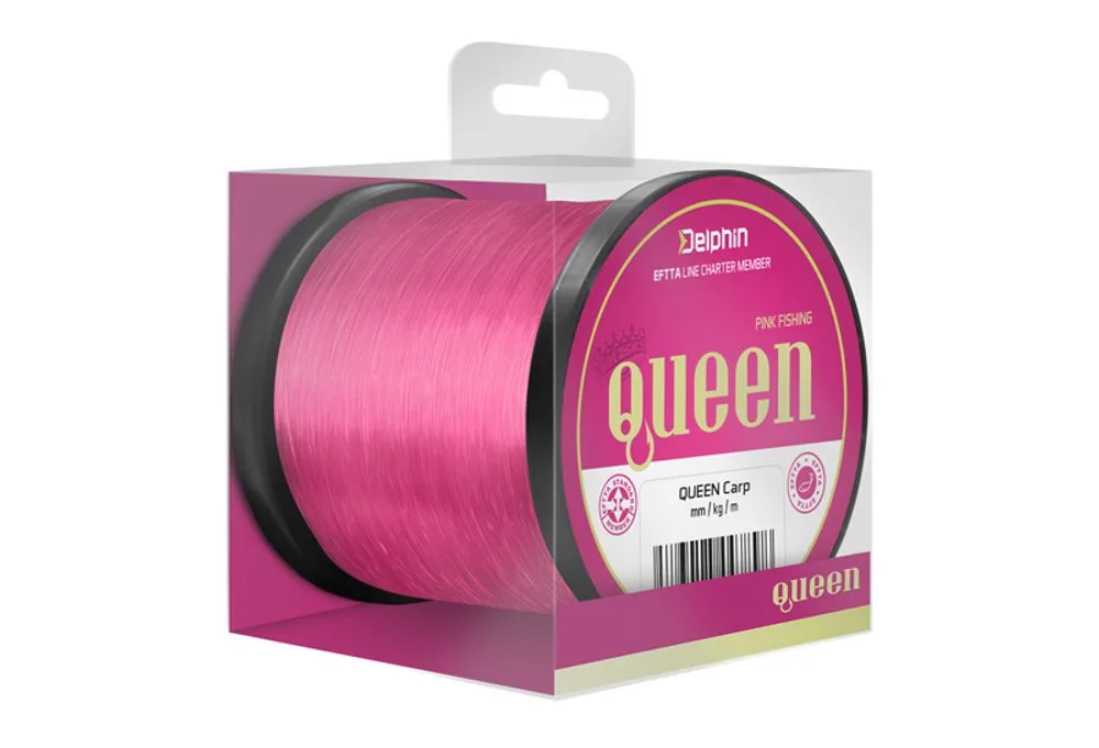 Delphin Vlasec Queen Carp růžový - 0,30mm 6,8kg 600m