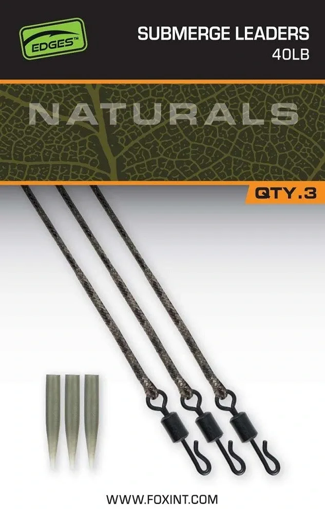 Fox Montáž Naturals Submerged Leaders 75cm 3ks Nosnost: 40lb