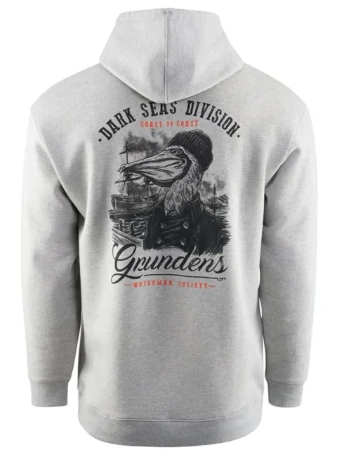 Grundéns Rybářská Mikina Dark Seas X Grundens Portsmith Hoodie Athletic Heather - XL