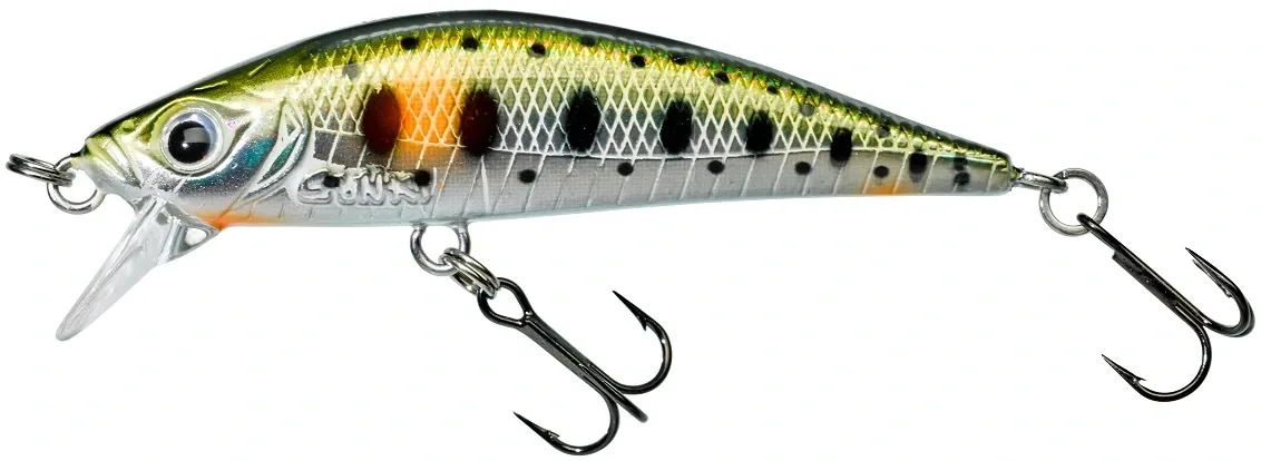 Gunki Wobler Gamera Suspending Spot Green Trout Délka: 5cm, Hmotnost: 2,3g, Maximální ponor: 0,5m