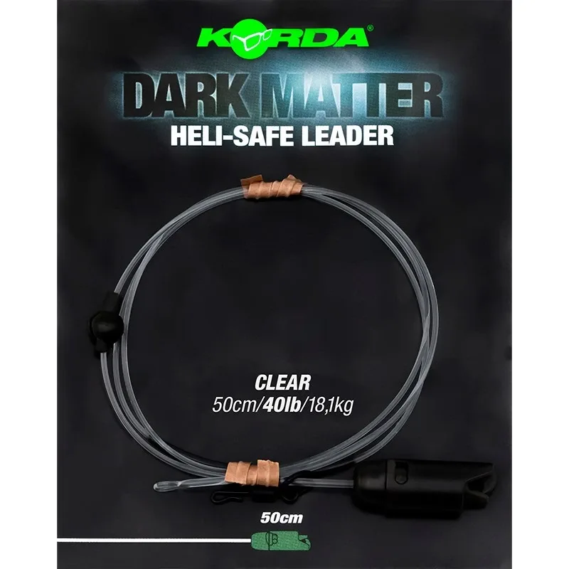 Korda Koncová Montáž Dark Matter Leader Heli Safe Barva: Clear, Délka: 50cm, Nosnost: 18,1kg