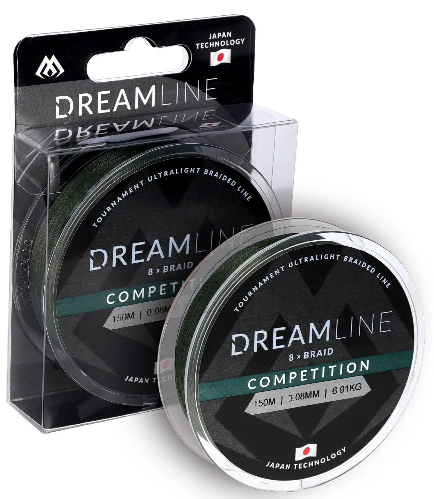 Mikado splétaná šňůra dreamline competition zelená 150 m - 0,18 mm 18,32 kg