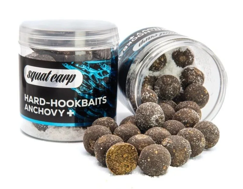 Squat carp tvrzené boilies hard hookbaits anchovy+ 170 g - 20 mm