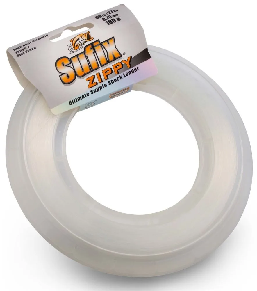 Sufix šokový vlasec zippy shock leader - 0,50 mm 15 kg 100 m