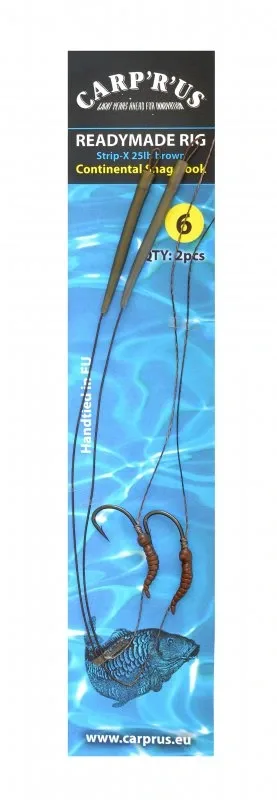 Carp ´R´ Us Carp´R ´Us Ready Rig Strip-X Mat Brown 25lbs Velikost háčku: #4