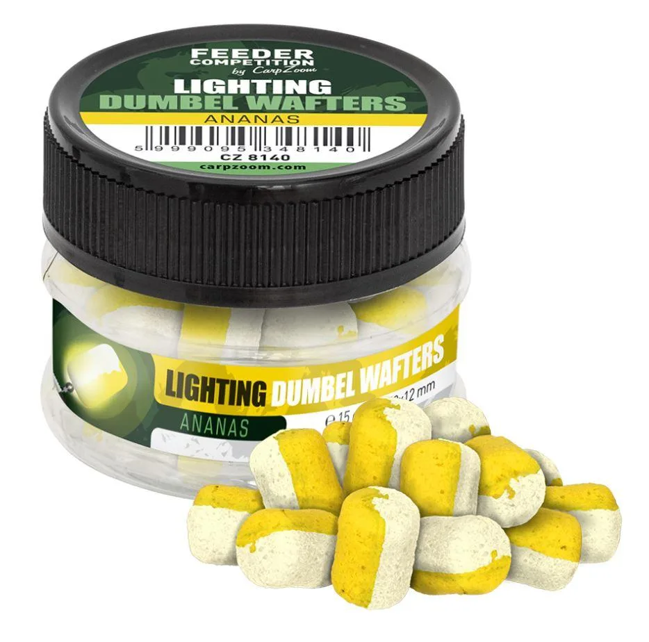 Carp zoom svítící wafters fc lighting dumbel wafters 15 g 8x12 mm - ananas – CARPZOOM