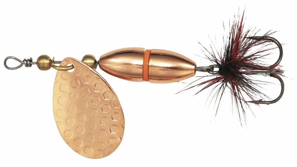 Kinetic třpytka fizz copper/red ribbon - velikost háčku 6 hmotnost 10 g