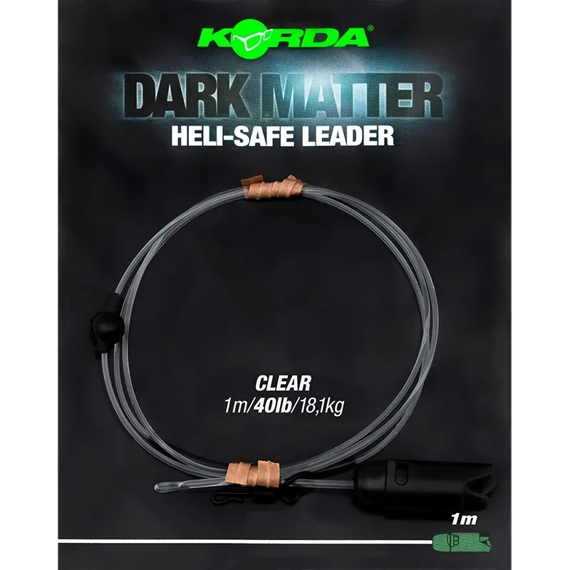 Korda Koncová Montáž Dark Matter Leader Heli Safe Barva: Clear, Délka: 100cm, Nosnost: 13,6kg