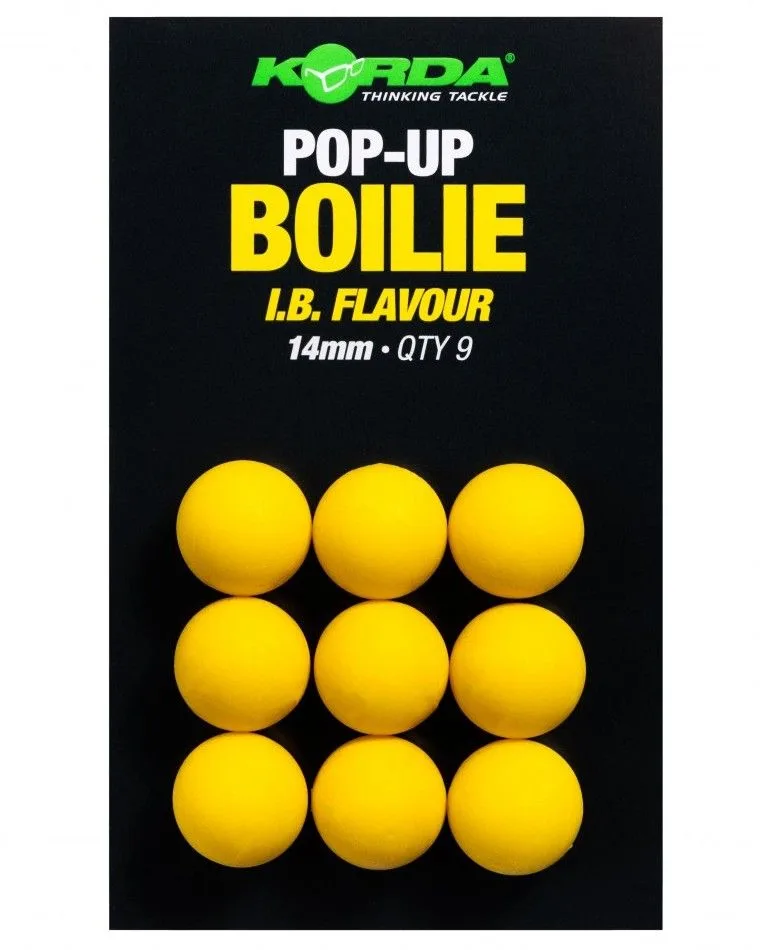 Korda umělá nástraha pop up boilie ib yellow - 14 mm 9 ks