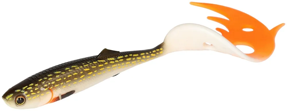 Mikado gumová nástraha sicario pike tail pike balení - 14 cm 13 g 2 ks