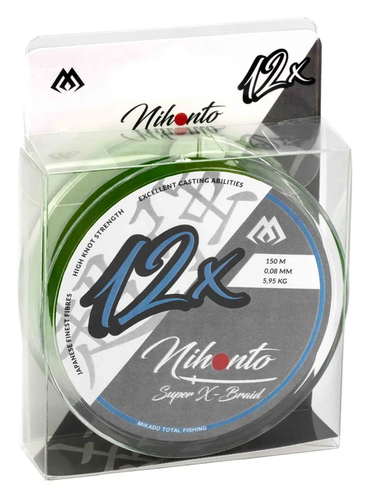 Mikado splétaná šňůra nihonto super x-braid dark green 150 m - 0,23 mm 21,8 kg