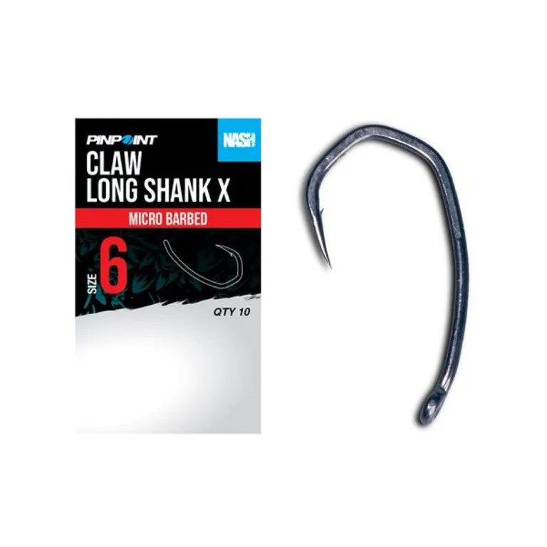 Nash Háčky Claw Long Shank X Micro Barbed 10ks - vel.4